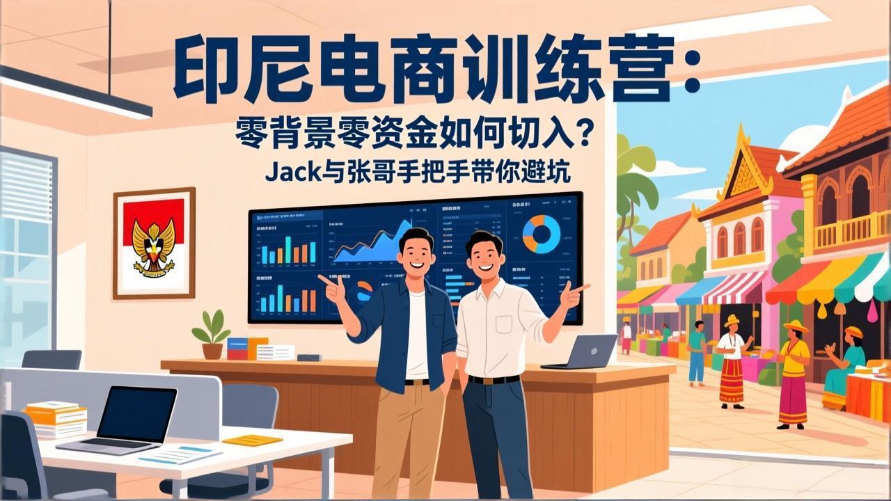 印尼电商训练营：零背景零资金如何切入？Jack与张哥手把手带你避坑-heixxmi