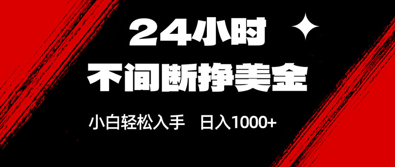 24小时不间断挣美金，小白轻松上手，日入1000+-heixxmi