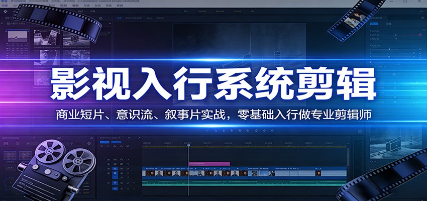 影视系统剪辑，商业短片、意识流、叙事片实战，零基础入行做专业剪辑师-heixxmi