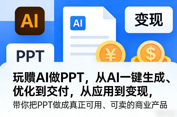 玩賺AI做PPT，从AI一键生成、优化到交付，从应用到变现，带你把PPT做成真正可用、可卖的商业产品-heixxmi