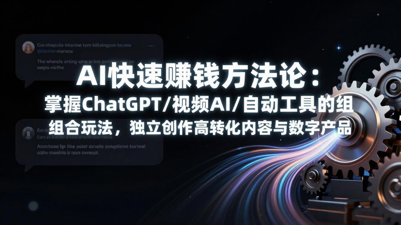 AI快速赚钱方法论：掌握ChatGPT/视频AI/自动化工具的组合玩法，独立创作高转化内容与数字产品-heixxmi
