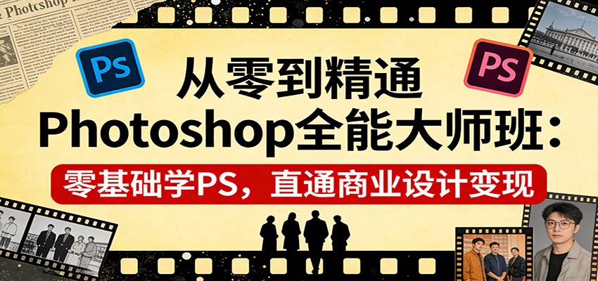 从零到精通Photoshop全能大师班：零基础学PS，直通商业设计变现-heixxmi