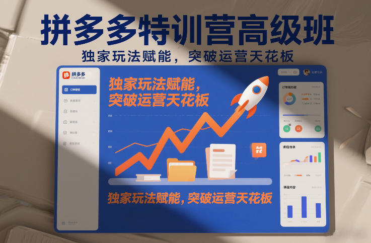 拼多多特训营高阶班，独家玩法赋能，突破运营天花板(更新26年3月)-heixxmi