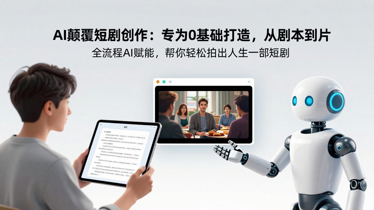 AI颠覆短剧创作：专为0基础打造，从剧本到成片全流程AI赋能，帮你轻松拍出人生第一部短剧-heixxmi