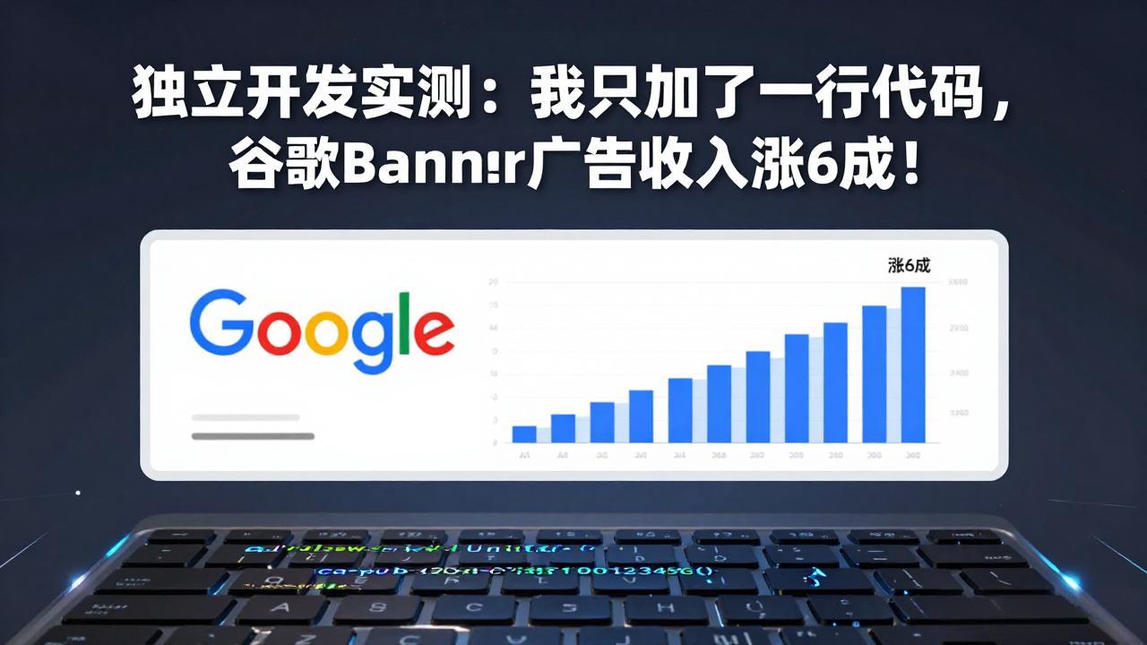 付费文章：独立开发实测：我只加了一行代码，谷歌Banner广告收入涨6成！-heixxmi