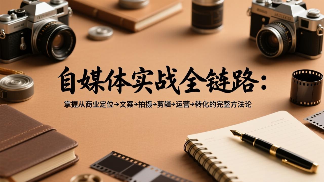 自媒体实战全链路：掌握从商业定位→文案→拍摄→剪辑→运营→转化的完整方法论-heixxmi