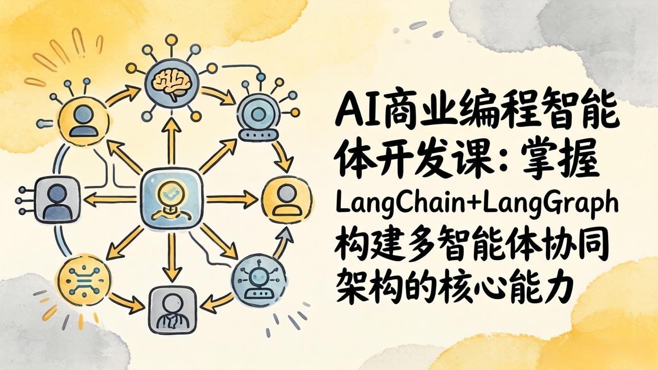 AI商业编程智能体开发课：掌握LangChain+LangGraph构建多智能体协同架构的核心能力-heixxmi