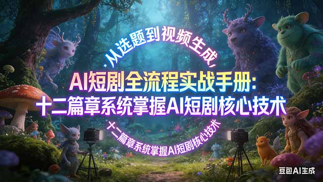 AI 短剧全流程实战手册：从选题到视频生成，十二篇章系统掌握 AI 短剧核心技术-heixxmi