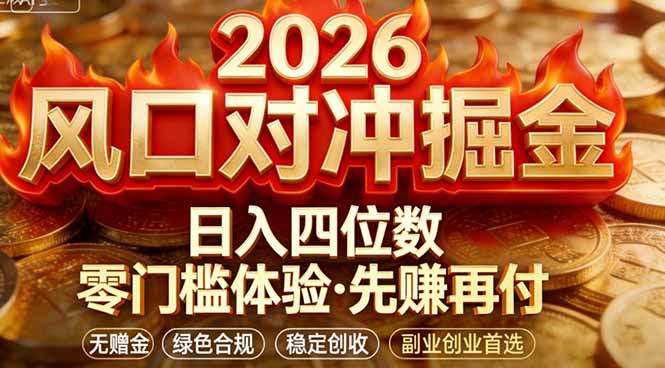 2026美金对冲套利，无赠金对冲策略保驾护航，低门槛易上手实操。单人单日收益2000+-heixxmi