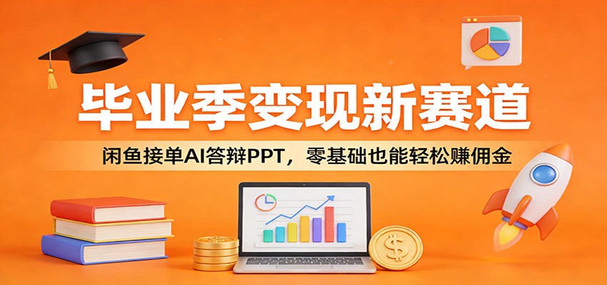 毕业季变现新赛道：闲鱼接单AI答辩PPT，零基础也能轻松赚佣金-heixxmi