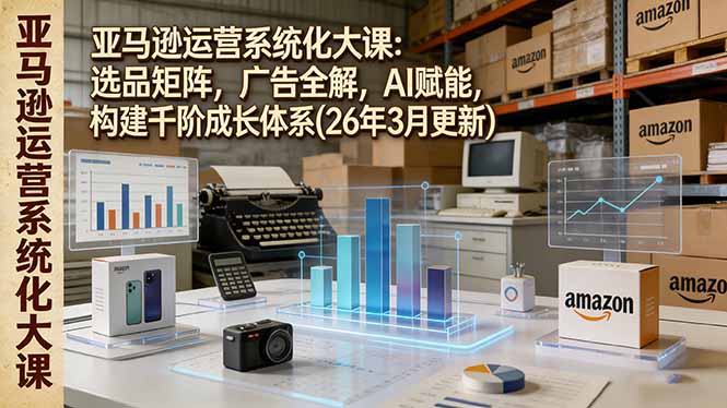 亚马逊运营系统化大课：选品矩阵，广告全解，AI赋能，构建千阶成长体系(26年3月更新-heixxmi