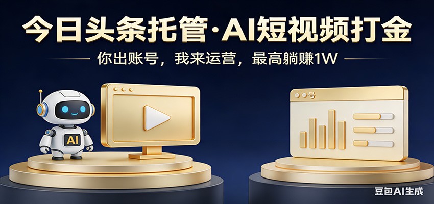 头条号AI托管，我提供作品，你提供账号，每天5分钟发布，小白躺赚3000+-heixxmi