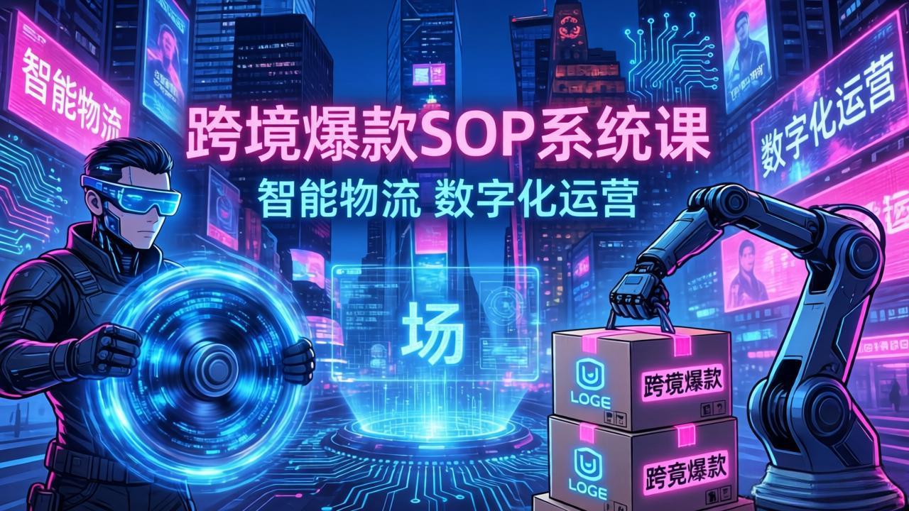 跨境爆款SOP系统课，“内容飞轮+精准投放+AI自动化”为核心，拆解“人×货×场”黄金公式-heixxmi