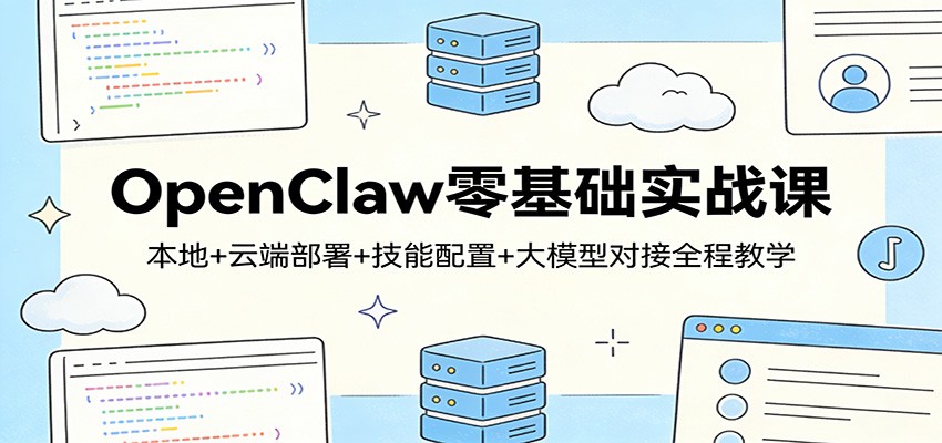 OpenClaw零基础实战课：本地+云端部署+技能配置+大模型对接全程教学-heixxmi