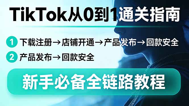 TikTok从0到1通关指南：下载注册→店铺开通→产品发布→回款安全，新手必备全链路教程-heixxmi