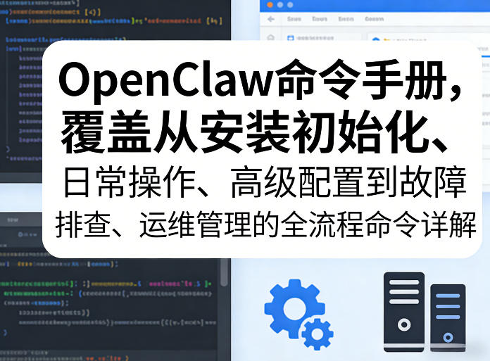 OpenClaw命令手册，覆盖从安装初始化、日常操作、高级配置到故障排查、运维管理的全流程命令详解-heixxmi