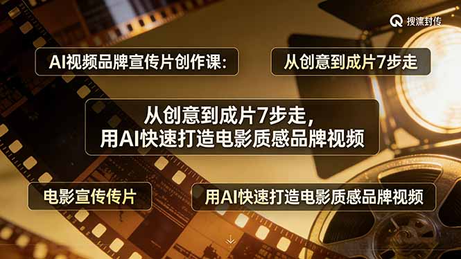 AI视频品牌宣传片创作课：从创意到成片7步走，用AI快速打造电影质感品牌视频-heixxmi