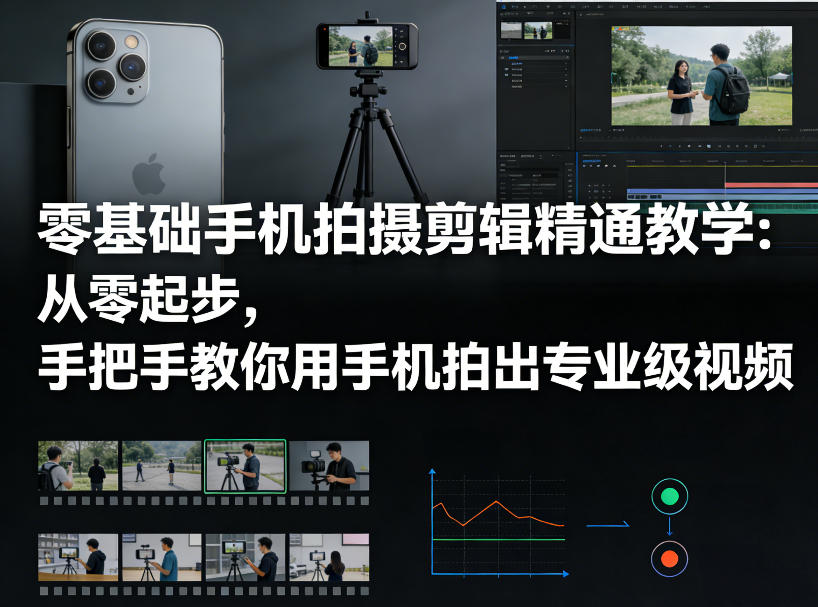 零基础手机拍摄剪辑精通教学：从零起步，手把手教你用手机拍出专业级视频-heixxmi