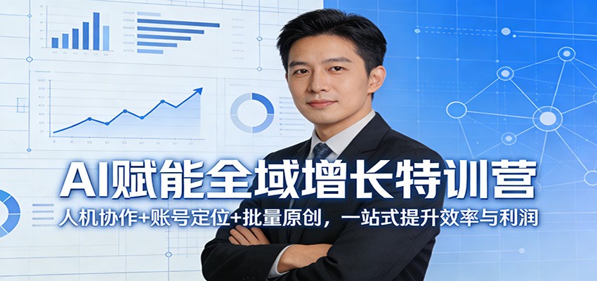 AI赋能全域增长特训营：人机协作+账号定位+批量原创，一站式提升效率与利润-heixxmi