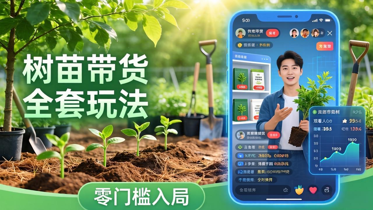 视频号AI树苗带货全套玩法：零门槛入局，掌握豆包、千问等AI工具制作树苗视频的全套流程-heixxmi