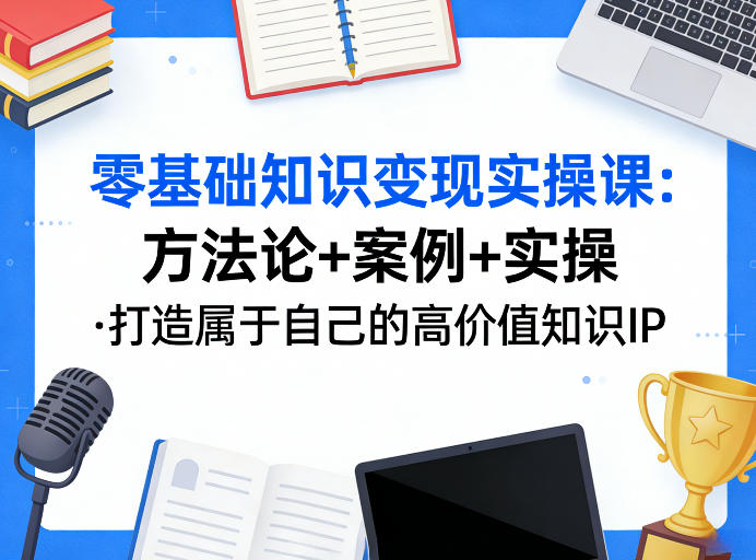 零基础知识变现实操课，方法论+案例+实操，打造属于自己的高价值知识IP-heixxmi