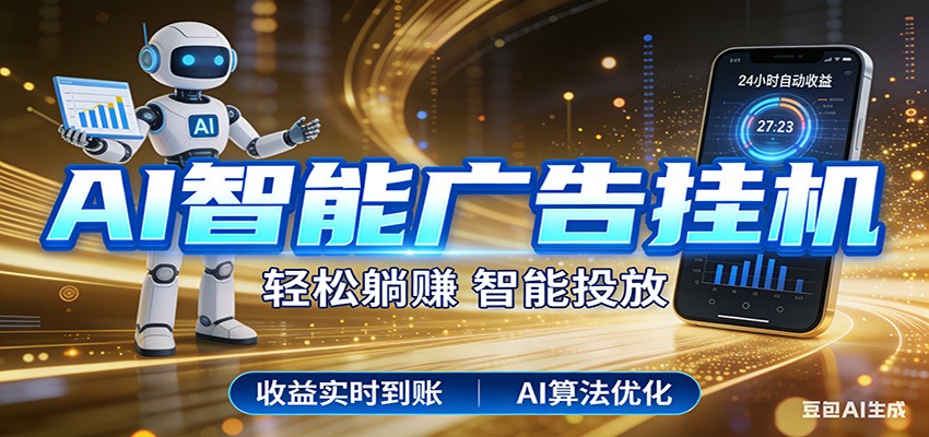 智能广告挂机新时代，利用碎片化时间实现稳定被动收益，AI帮你持续盈利-heixxmi
