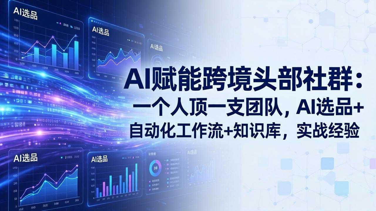 AI赋能跨境头部社群：一个人顶一支团队，AI选品+自动化工作流+知识库，实战经验-更新3月-heixxmi