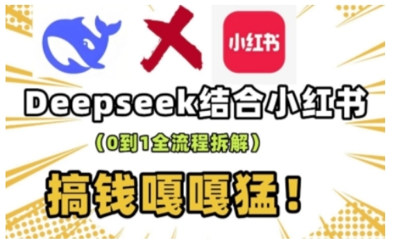 deepseek+小红书打造流量生产线实操课，0到1全流程拆解，搞钱嘎嘎猛-heixxmi