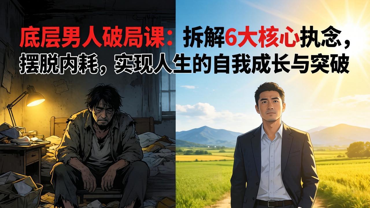 付费文章：底层男人破局课：拆解 6 大核心执念，摆脱内耗，实现人生的自我成长与突破-heixxmi