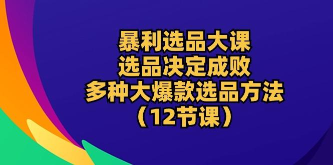 暴利 选品大课：选品决定成败，教你多种大爆款选品方法(12节课-heixxmi