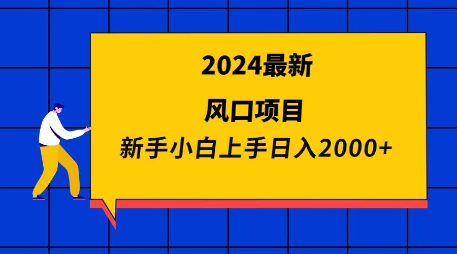 (9483期)2024最新风口项目 新手小白日入2000+-heixxmi