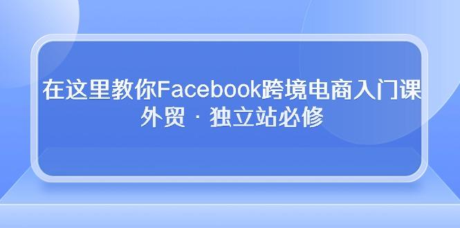 在这里教你Facebook跨境电商入门课，外贸·独立站必修-heixxmi