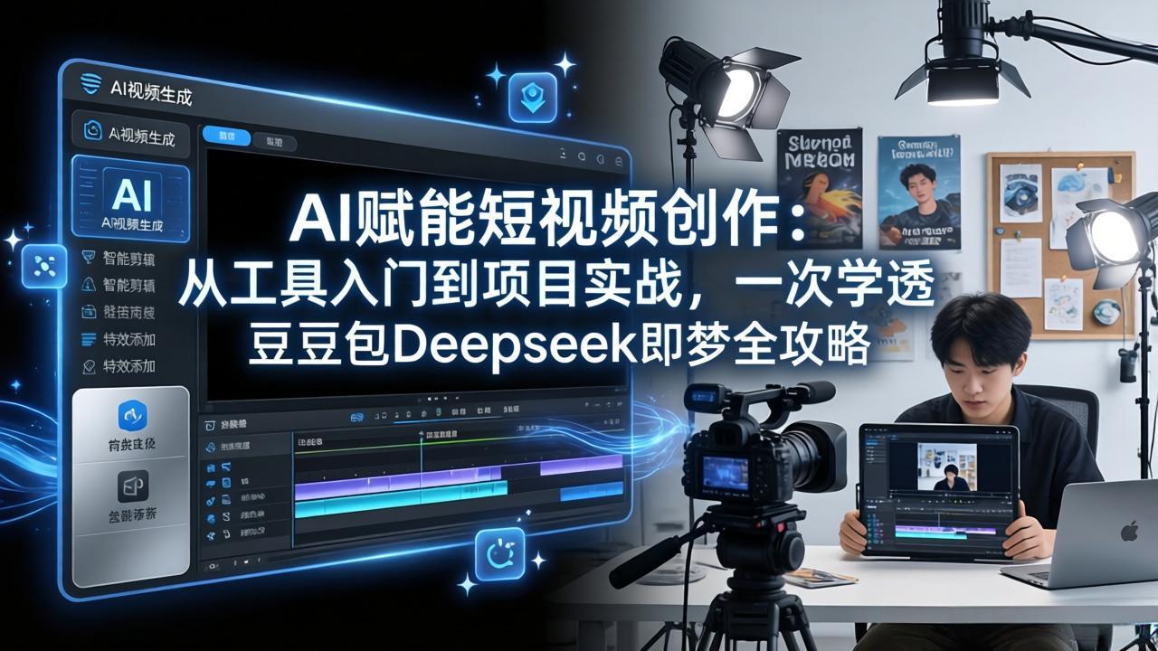 AI赋能短视频创作：从工具入门到项目实战，一次学透豆包Deepseek即梦全攻略-heixxmi