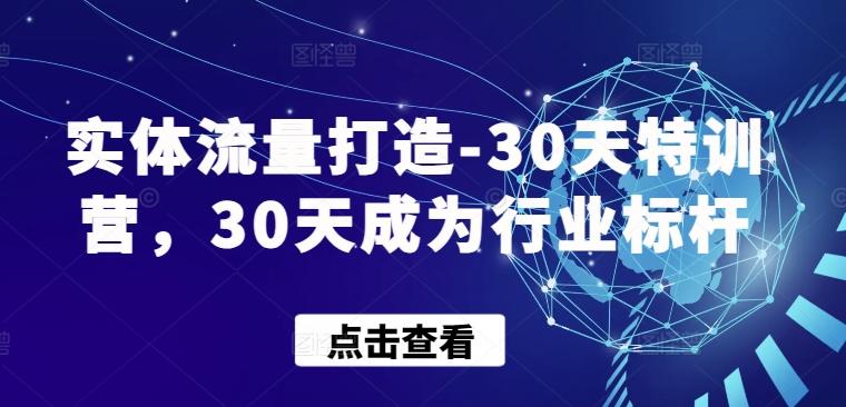 实体流量打造-30天特训营，30天成为行业标杆-heixxmi