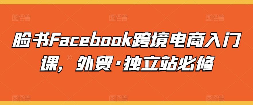 脸书Facebook跨境电商入门课，外贸·独立站必修-heixxmi