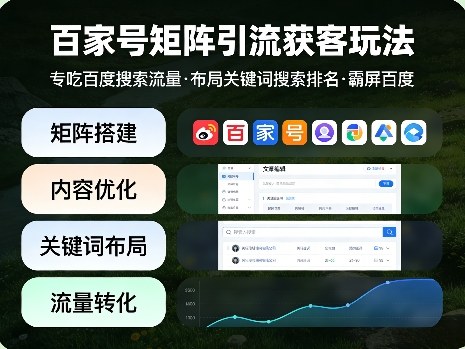 百家号矩阵引流获客玩法，专吃百度搜索流量，布局关键词搜索排名，霸屏百度-heixxmi
