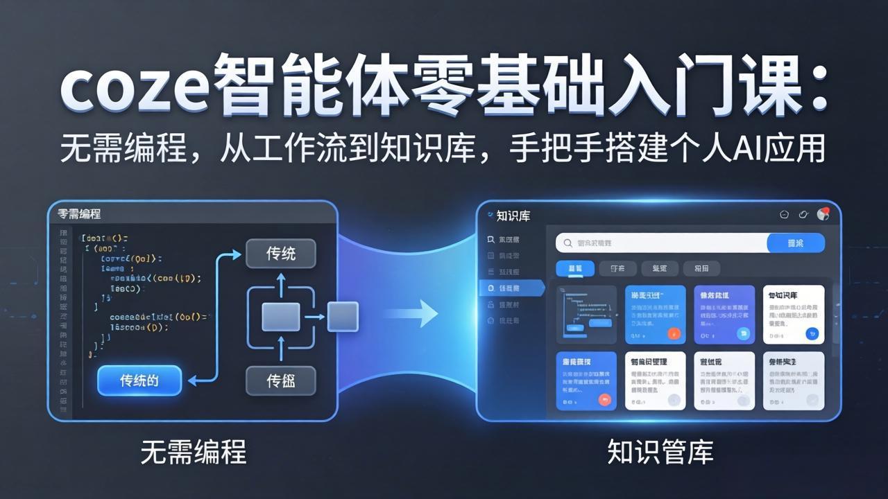coze智能体零基础入门课：无需编程，从工作流到知识库，手把手搭建个人AI应用-heixxmi