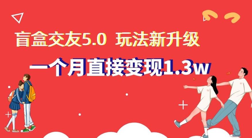 盲盒交友5.0，玩法全新升级，一个月直接变现1.3W，新手小白轻松上手【揭秘】-heixxmi