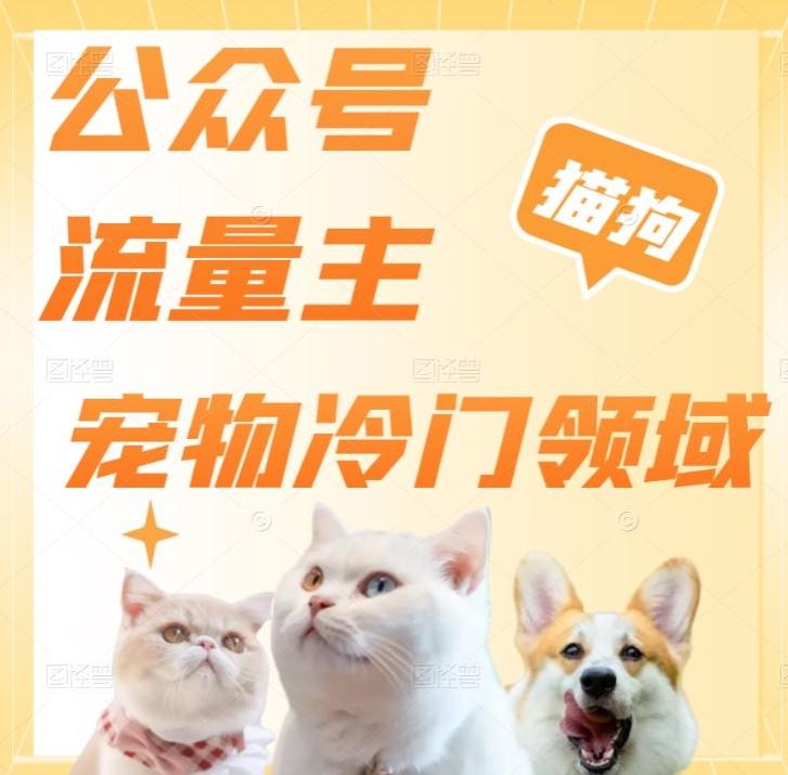 公众号流量主，萌宠冷门领域，单日收益2000+，简单暴力掘金，矩阵操作，无限放大收益！-heixxmi