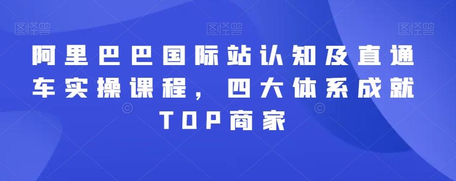 阿里巴巴国际站认知及直通车实操课程，四大体系成就TOP商家-heixxmi