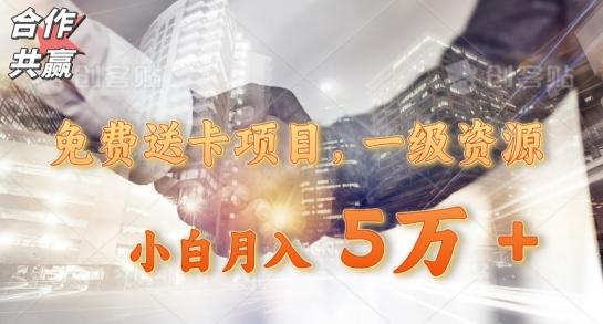 免费送卡项目，一级资源，小白月入5万+-heixxmi