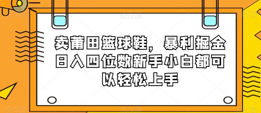 卖莆田篮球鞋，暴利掘金日入四位数新手小白都可以轻松上手【揭秘】-heixxmi