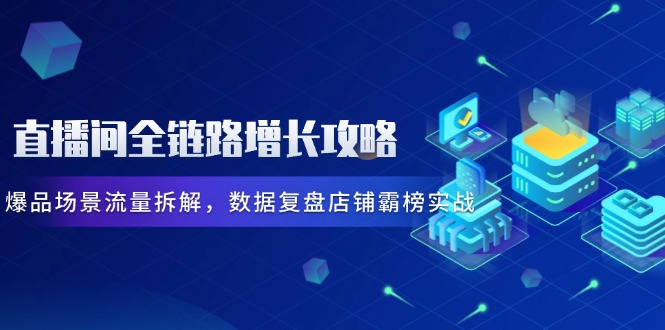 直播间全链路增长攻略，爆品场景流量拆解，数据复盘店铺霸榜实战-heixxmi