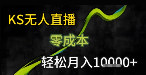 KS无人直播25年最新玩法，只需一部手机，轻松月入1W+【揭秘】-heixxmi