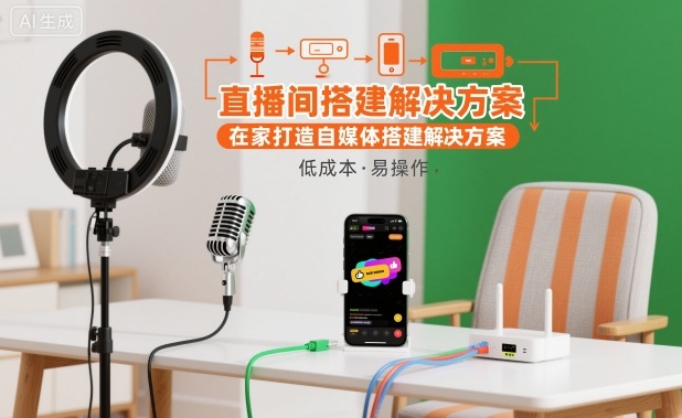 直播间搭建解决方案，在家打造自媒体搭建解决方案-heixxmi