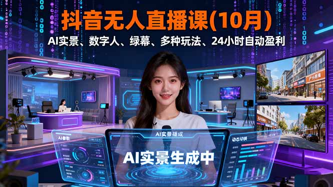 抖音无人直播课(10月-heixxmi