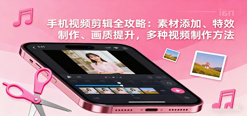 手机视频剪辑全攻略：素材添加、特效制作、画质提升，多种视频制作方法-heixxmi