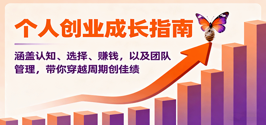 个人创业成长指南：涵盖认知、选择、赚钱，以及团队管理，带你穿越周期创佳绩-heixxmi