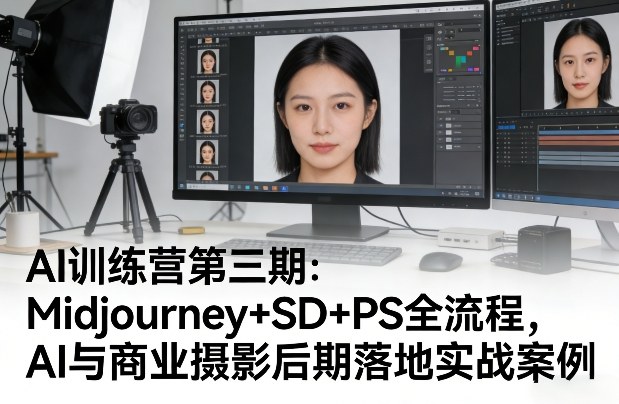 AI训练营第三期：Midjourney+SD+PS全流程，AI与商业摄影后期落地实战案例-heixxmi