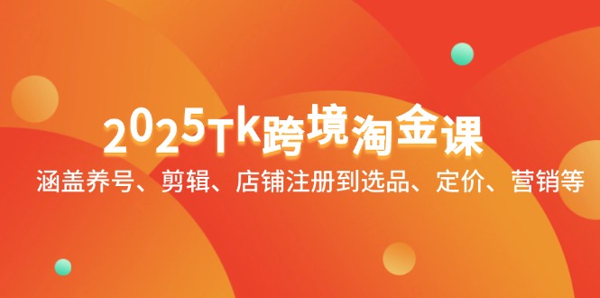 2025Tk跨境淘金课：涵盖养号、剪辑、店铺注册到选品、定价、营销等-heixxmi